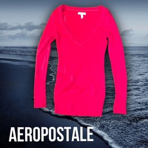 Hot pink offset shoulder Sweater by Aeropostale, Sz. Small